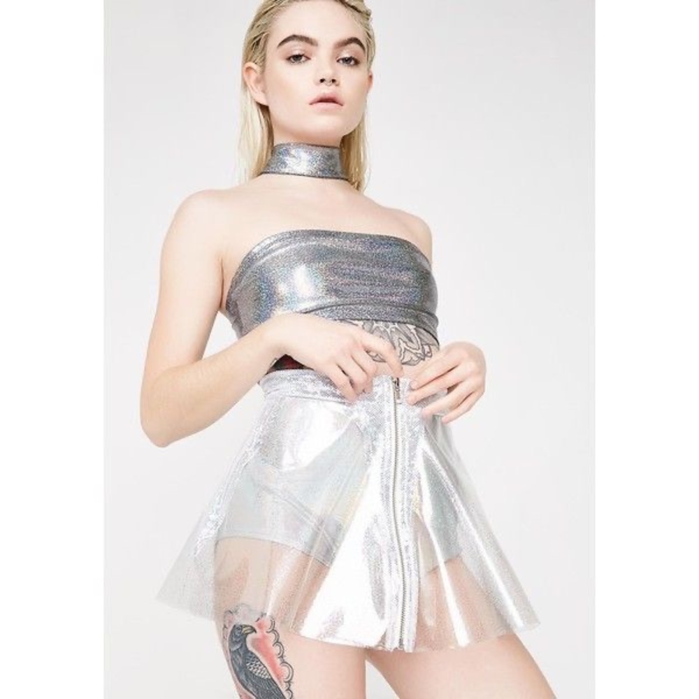J. Valetine Sparkle Clear Vinyl Skirt💎